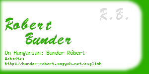 robert bunder business card